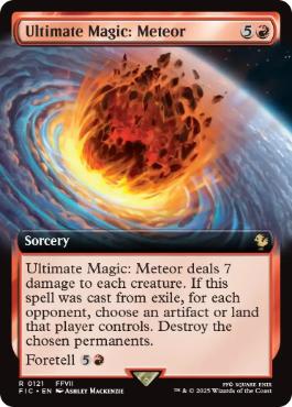 [121]【EN】【FOIL】■拡張アート■究極魔法「メテオ」/Ultimate Magic: Meteor【FIC】[R][赤]
