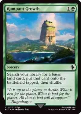 [313]【EN】【サージFOIL】不屈の自然/Rampant Growth【FIC】[C][緑]