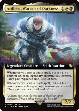 [164]【EN】【FOIL】■拡張アート■闇の戦士、アルバート/Ardbert, Warrior of Darkness【FIC】[R][多色]