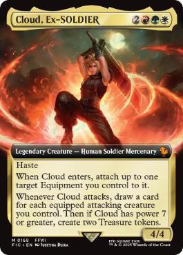 [168]【EN】【FOIL】■拡張アート■元ソルジャー、クラウド/Cloud, Ex-SOLDIER【FIC】[M][多色]