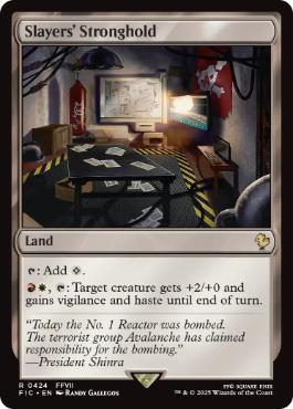 [424]【EN】【サージFOIL】処刑者の要塞/Slayers' Stronghold【FIC】[R][土地]