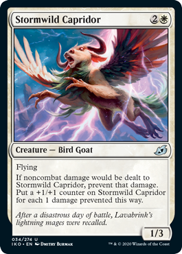 [034]【EN】【FOIL】嵐生の飛び山羊/Stormwild Capridor【IKO】[U][白]