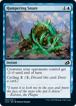 [055]【EN】【FOIL】妨害する罠/Hampering Snare【IKO】[C][青]