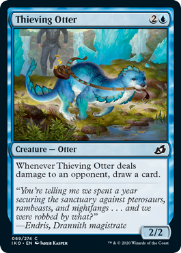 [069]【EN】【FOIL】泥棒カワウソ/Thieving Otter【IKO】[C][青]