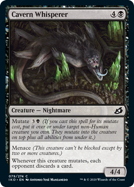 [079]【EN】【FOIL】洞窟で囁くもの/Cavern Whisperer【IKO】[C][黒]