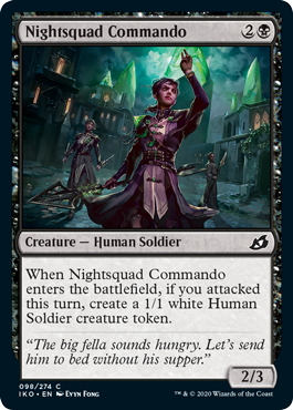 [098]【EN】【FOIL】夜勤隊の猛士/Nightsquad Commando【IKO】[C][黒]