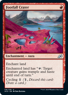 [118]【EN】【FOIL】踏み穴のクレーター/Footfall Crater【IKO】[U][赤]