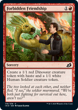 [119]【EN】【FOIL】禁じられた友情/Forbidden Friendship【IKO】[C][赤]