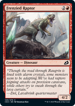 [120]【EN】【FOIL】激情の猛竜/Frenzied Raptor【IKO】[C][赤]