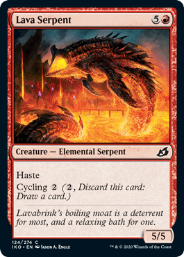 [124]【EN】【FOIL】溶岩の海蛇/Lava Serpent【IKO】[C][赤]