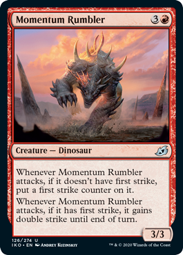 [126]【EN】【FOIL】勢い付く地鳴らし/Momentum Rumbler【IKO】[U][赤]