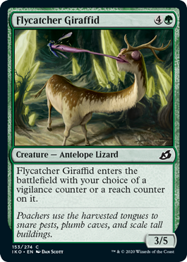 [153]【EN】【FOIL】ハエ捕り長首/Flycatcher Giraffid【IKO】[C][緑]