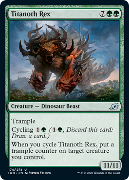 [174]【EN】【FOIL】タイタノス・レックス/Titanoth Rex【IKO】[U][緑]