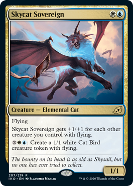 [207]【EN】【FOIL】空猫の君主/Skycat Sovereign【IKO】[R][多色]