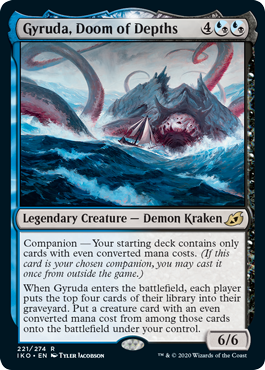 [221]【EN】【FOIL】深海の破滅、ジャイルーダ/Gyruda, Doom of Depths【IKO】[R][多色]