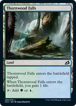 [256]【EN】【FOIL】茨森の滝/Thornwood Falls【IKO】[C][土地]