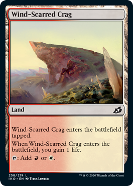 [258]【EN】【FOIL】風に削られた岩山/Wind-Scarred Crag【IKO】[C][土地]
