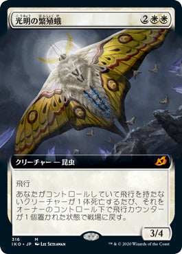 [316]【JP】【FOIL】■拡張アート■光明の繁殖蛾/Luminous Broodmoth【IKO】[M][白]