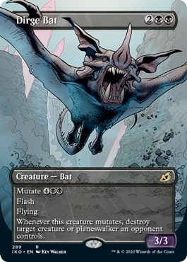 [289]【EN】【FOIL】■ショーケース■哀歌コウモリ/Dirge Bat【IKO】[R][黒]