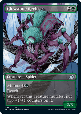 [296]【EN】【FOIL】■ショーケース■輝き石のイトグモ/Glowstone Recluse【IKO】[U][緑]