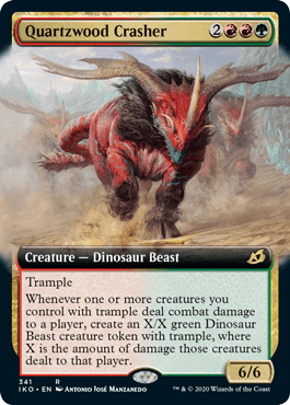 [341]【EN】【FOIL】■拡張アート■クオーツウッドの壊し屋/Quartzwood Crasher【IKO】[R][多色]