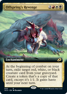 [340]【EN】【FOIL】■拡張アート■幼獣の復讐/Offspring's Revenge【IKO】[R][多色]