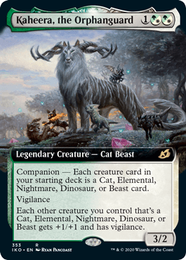 [353]【EN】【FOIL】■拡張アート■孤児護り、カヒーラ/Kaheera, the Orphanguard【IKO】[R][多色]