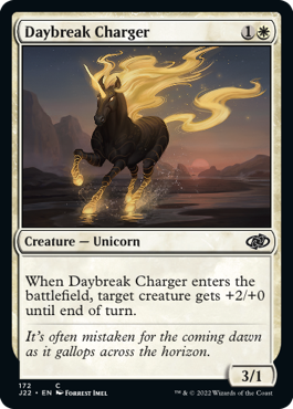 [172]【EN】夜明けの突撃獣/Daybreak Charger【J22】[C][白]