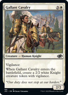 [186]【EN】凛々しい騎兵隊/Gallant Cavalry【J22】[C][白]