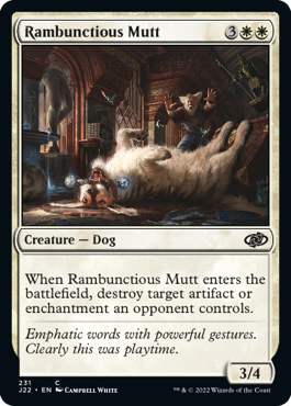 [231]【EN】やんちゃな犬/Rambunctious Mutt【J22】[C][白]