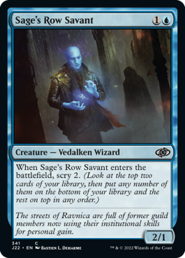 [341]【EN】賢者街の学者/Sage's Row Savant【J22】[C][青]