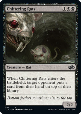 [387]【EN】騒がしいネズミ/Chittering Rats【J22】[C][黒]