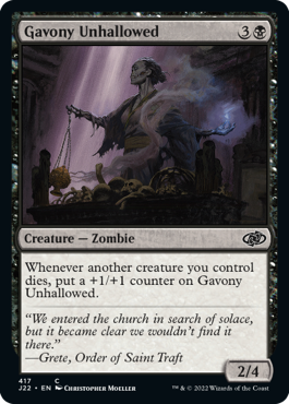 [417]【EN】ガヴォニーの不浄なるもの/Gavony Unhallowed【J22】[C][黒]