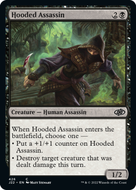 [426]【EN】頭巾被りの暗殺者/Hooded Assassin【J22】[C][黒]