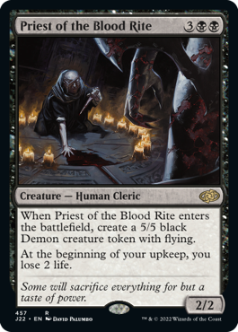 [457]【EN】血の儀式の司祭/Priest of the Blood Rite【J22】[R][黒]