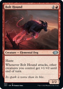 [504]【EN】雷光の猟犬/Bolt Hound【J22】[U][赤]