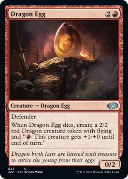 [522]【EN】ドラゴンの卵/Dragon Egg【J22】[U][赤]