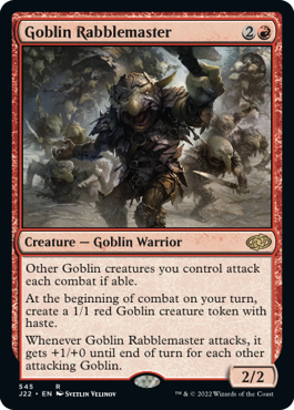 [545]【EN】ゴブリンの熟練扇動者/Goblin Rabblemaster【J22】[R][赤]