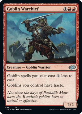[548]【EN】ゴブリンの戦長/Goblin Warchief【J22】[U][赤]