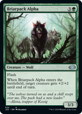 [634]【EN】茨群れの頭目/Briarpack Alpha【J22】[U][緑]