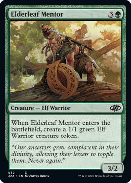 [652]【EN】古葉の導師/Elderleaf Mentor【J22】[C][緑]