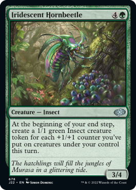 [678]【EN】玉虫色の角甲虫/Iridescent Hornbeetle【J22】[U][緑]