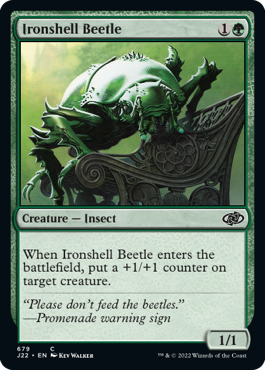 [679]【EN】鋼胴の甲虫/Ironshell Beetle【J22】[C][緑]