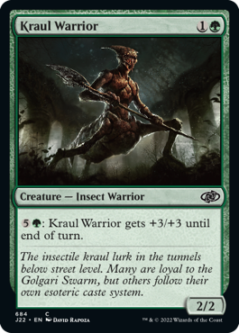 [684]【EN】クロールの戦士/Kraul Warrior【J22】[C][緑]