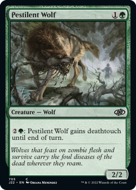 [705]【EN】伝染病の狼/Pestilent Wolf【J22】[C][緑]