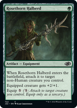 [722]【EN】薔薇棘の矛槍/Rosethorn Halberd【J22】[C][緑]