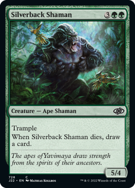 [728]【EN】シルバーバックの巫師/Silverback Shaman【J22】[C][緑]