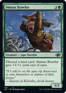 [729]【EN】猿人の喧嘩屋/Simian Brawler【J22】[C][緑]