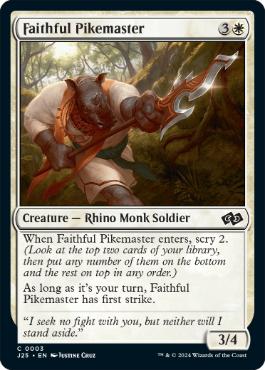 [003]【EN】信心深い長槍の達人/Faithful Pikemaster【J25】[C][白]