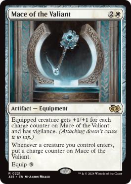 [221]【EN】勇敢な者の鎚鉾/Mace of the Valiant【J25】[R][白]